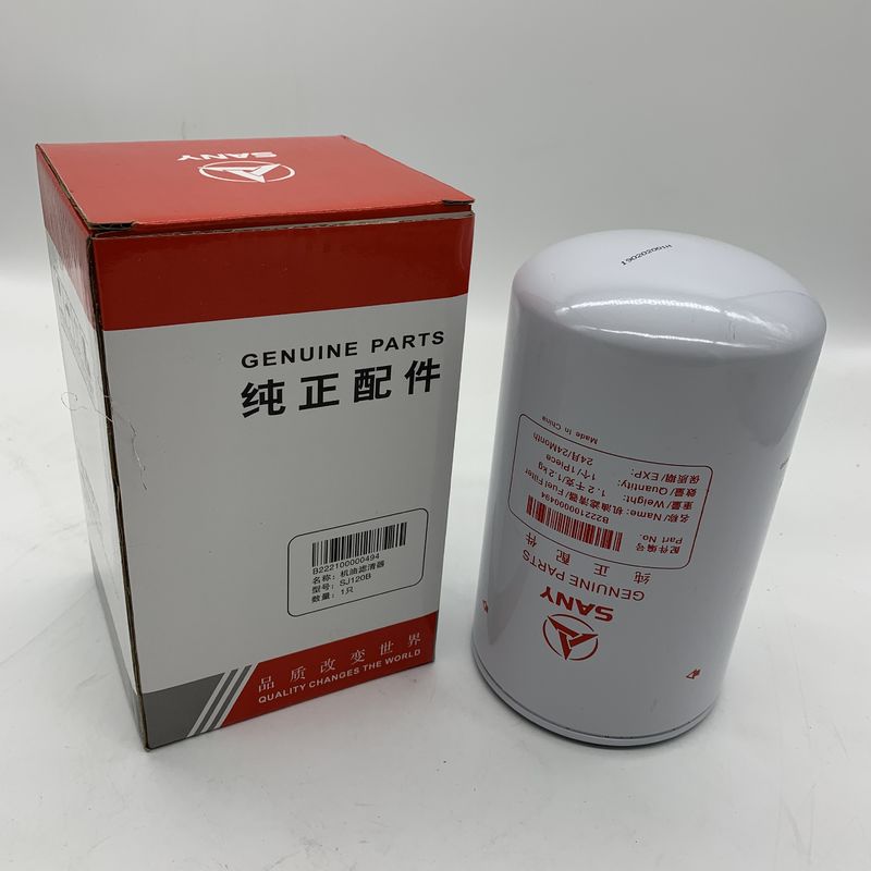 B222100000494 Sany Peças sobressalentes de escavadeiras filtros de óleo para motores SY135 SY155 SY235