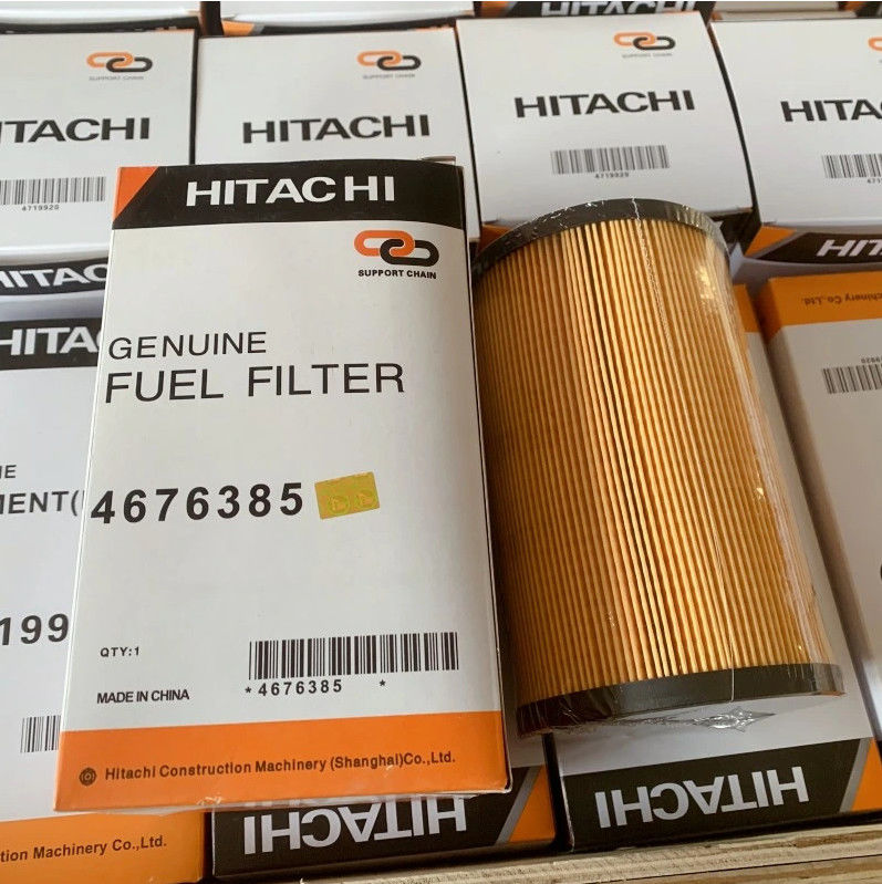 Combustível genuíno Hitachi Filtros 4676385 Partes sobressalentes de máquinas de construção