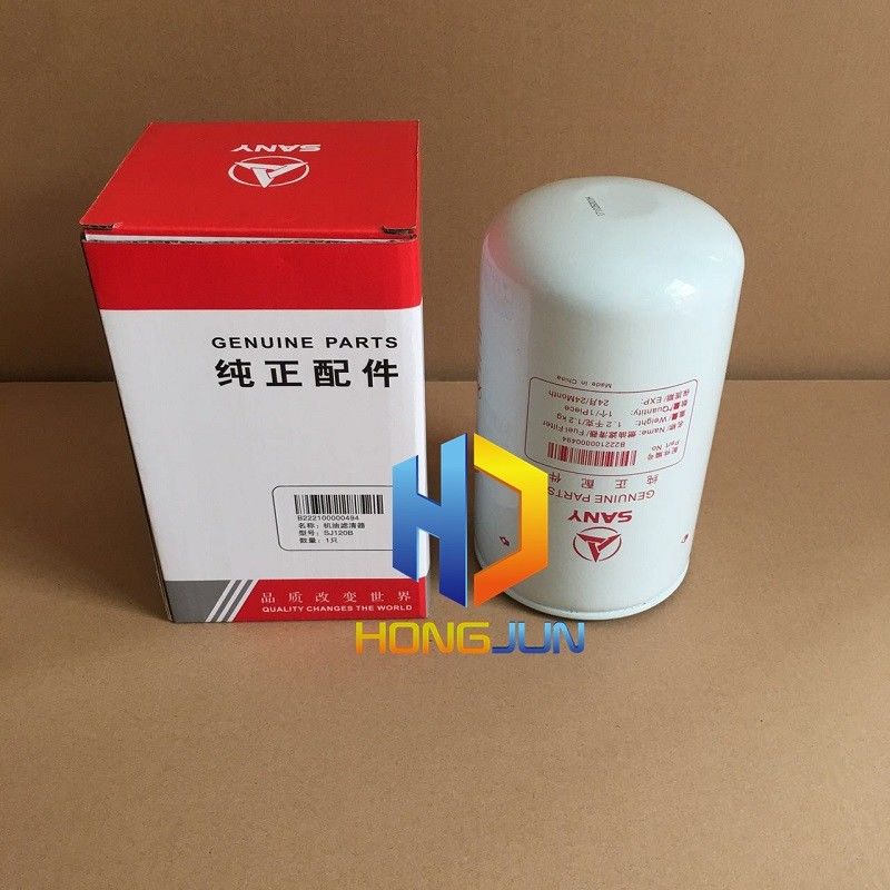 B222100000494 Sany Peças sobressalentes de escavadeiras, filtro de óleo de escavadeira original