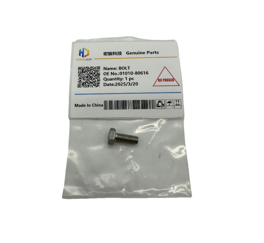 WA150-5 Komatsu Wheel Loader Part BOLT 01010-80616 para as necessidades do seu negócio